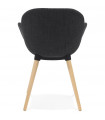 Fauteuil design gris foncé en tissu Marcella