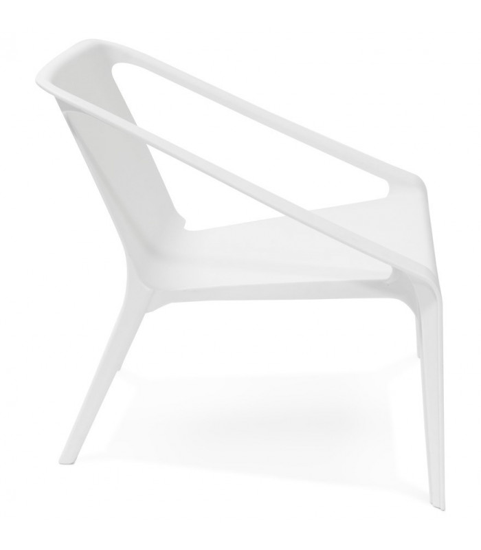 Fauteuil design blanc en plastique Morad