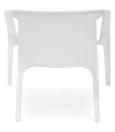 Fauteuil design blanc en plastique Morad