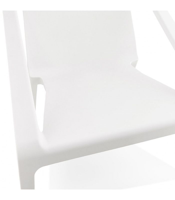 Fauteuil design blanc en plastique Morad