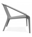 Fauteuil design gris foncé en plastique Morad
