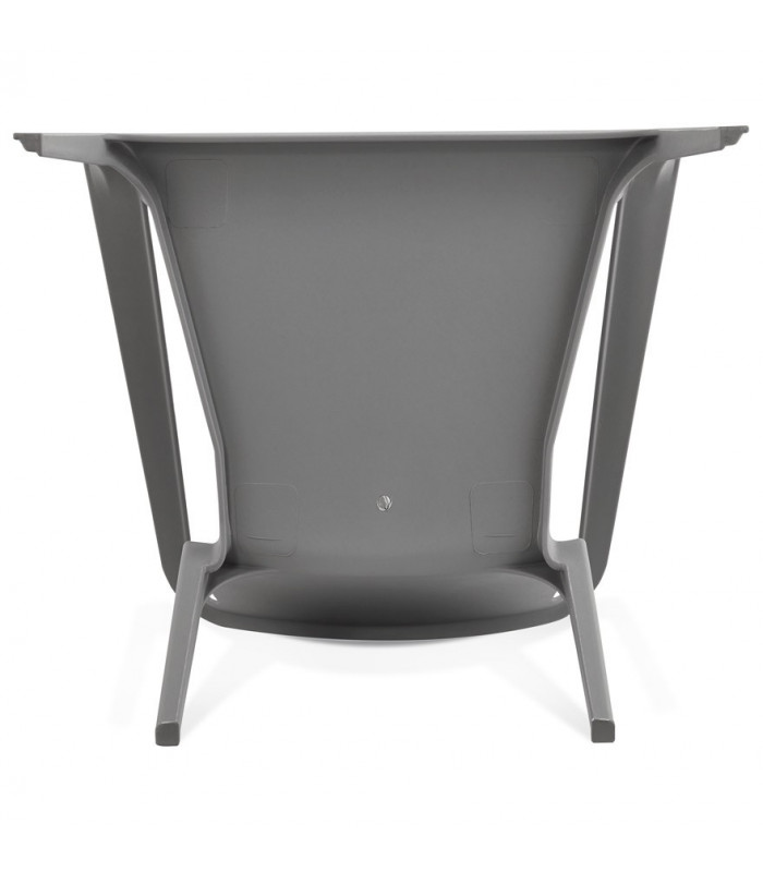 Fauteuil design gris foncé en plastique Morad