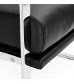 Fauteuil design noir en similicuir Adams