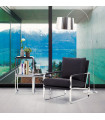 Fauteuil design noir en similicuir Adams