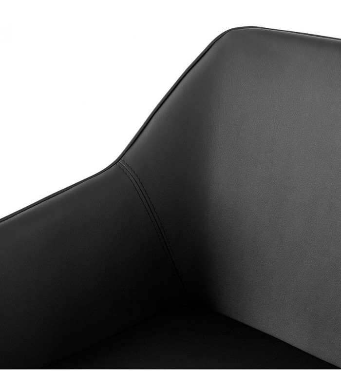 Fauteuil design noir en similicuir Gigo
