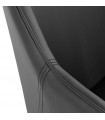 Fauteuil design noir en similicuir Gigo