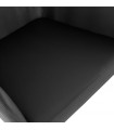 Fauteuil design noir en similicuir Gigo