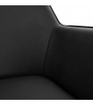 Fauteuil design noir en similicuir Grove