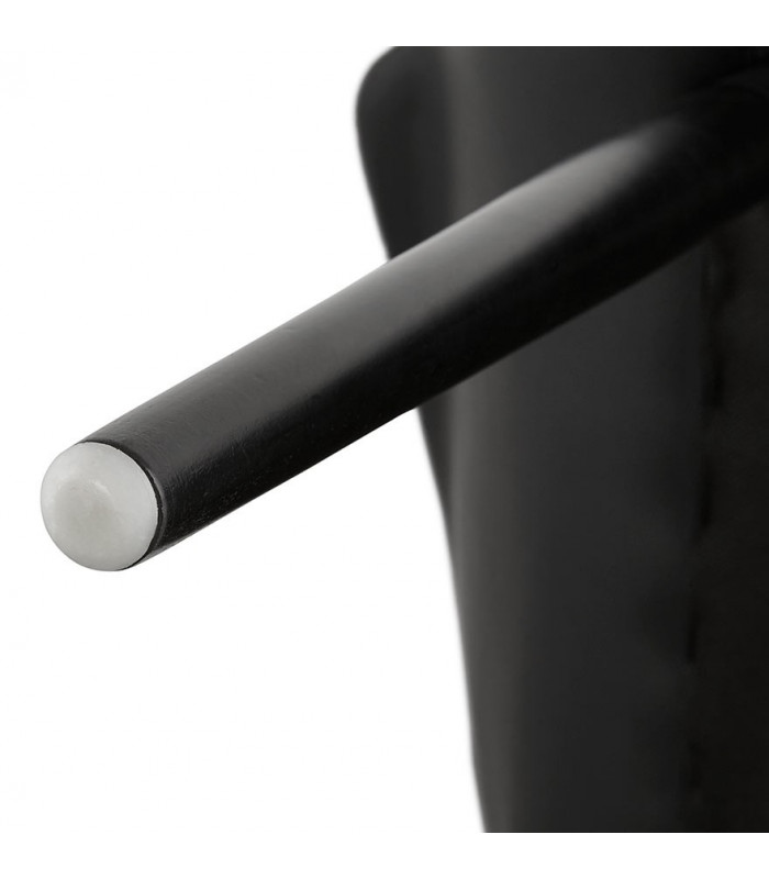 Fauteuil design noir en similicuir Henley