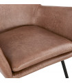 Fauteuil design marron en similicuir Grove