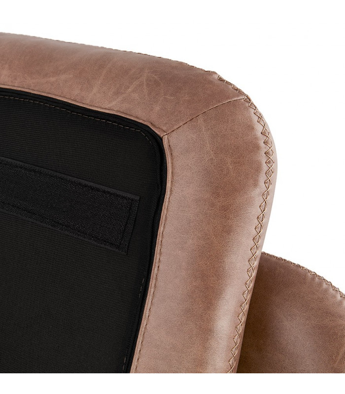 Fauteuil design marron en similicuir Grove