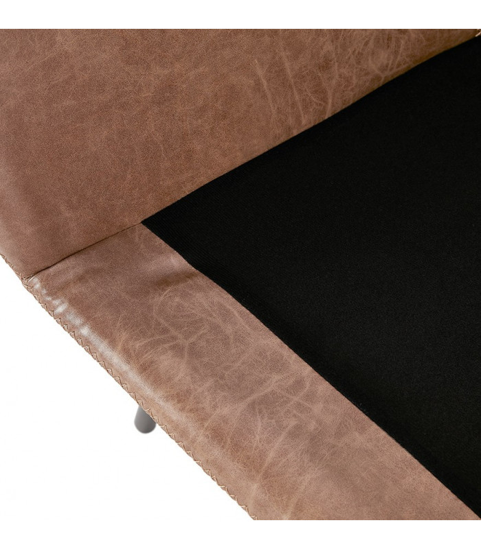 Fauteuil design marron en similicuir Grove
