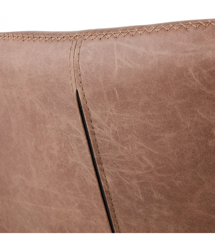 Fauteuil design marron en similicuir Grove