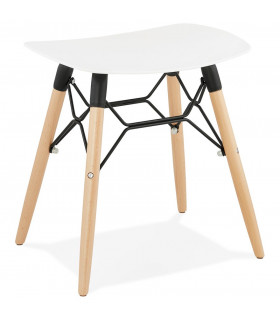 Tabouret de bar design blanc en plastique Epalle