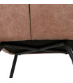 Fauteuil design marron en similicuir Grove