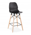 Tabouret de bar design noir en plastique Harewood Mini