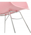 Fauteuil design rose en plastique Firenz