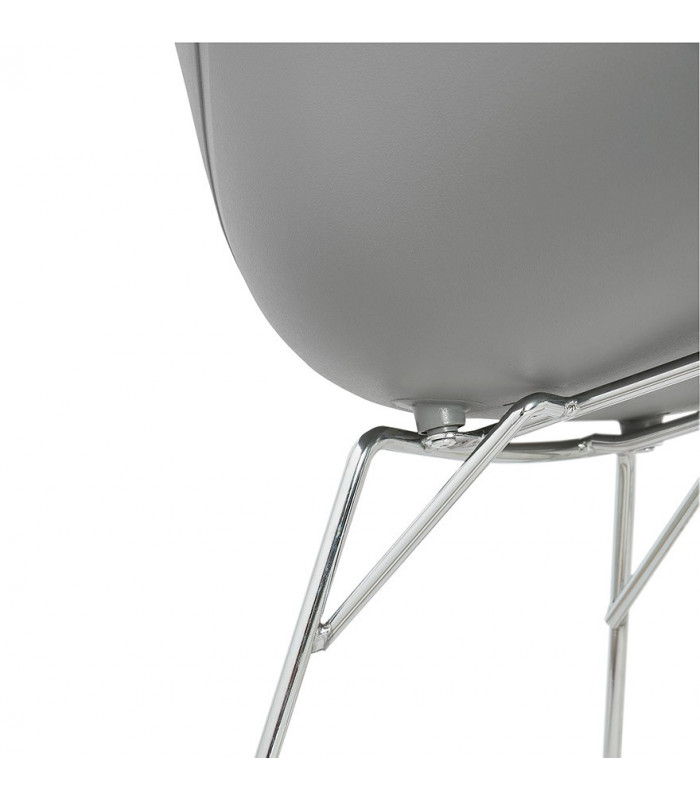 Fauteuil design gris en plastique Firenz