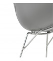 Fauteuil design gris en plastique Firenz