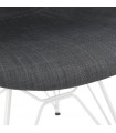 Fauteuil design gris foncé en tissu Gianna
