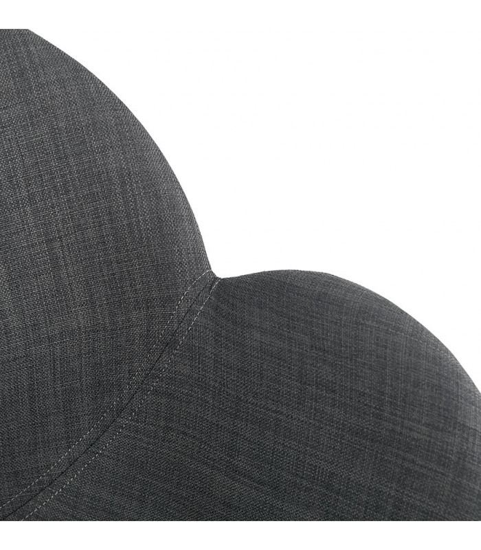 Fauteuil design gris foncé en tissu Gianna