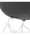 Fauteuil design gris foncé en tissu Gianna