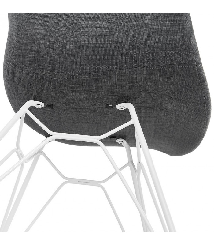 Fauteuil design gris foncé en tissu Gianna