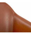 Fauteuil design marron en similicuir Hansen