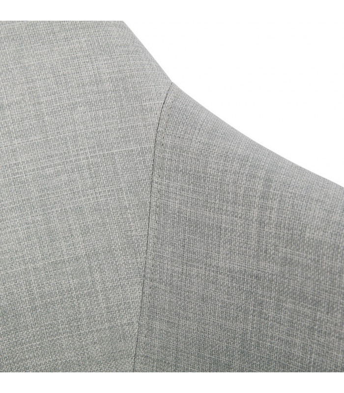 Fauteuil design gris en tissu Ikos