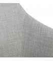 Fauteuil design gris en tissu Ikos
