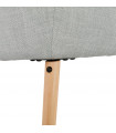 Fauteuil design gris en tissu Ikos