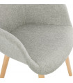 Fauteuil design gris en tissu Glimpse