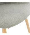 Fauteuil design gris en tissu Glimpse