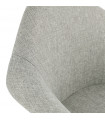 Fauteuil design gris en tissu Glimpse