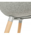 Fauteuil design gris en tissu Glimpse