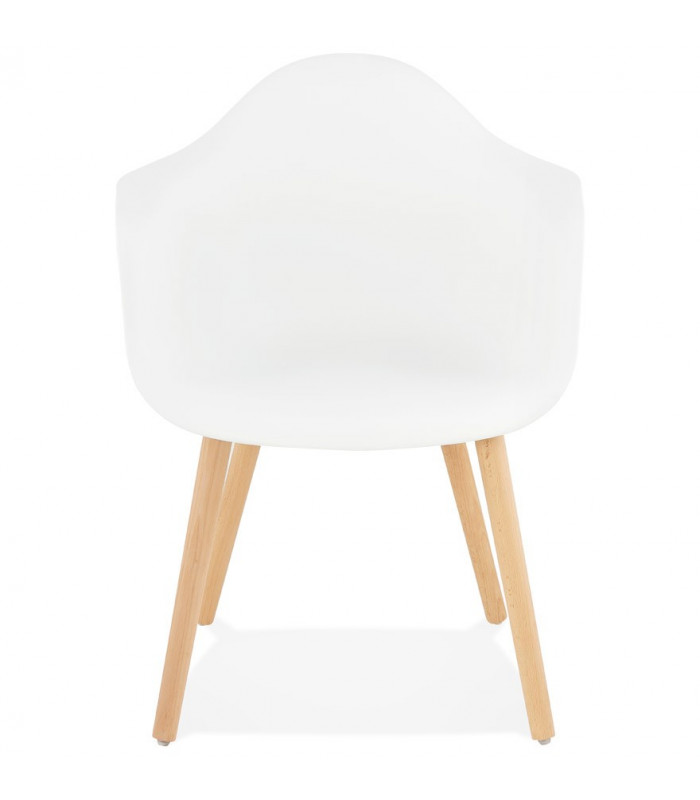 Fauteuil design blanc en plastique Britton