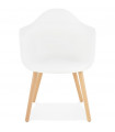 Fauteuil design blanc en plastique Britton