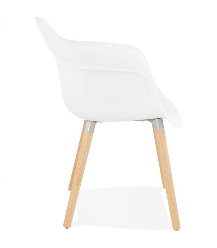 Fauteuil design blanc en plastique Britton