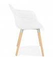 Fauteuil design blanc en plastique Britton