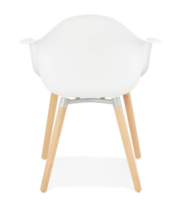 Fauteuil design blanc en plastique Britton