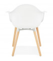 Fauteuil design blanc en plastique Britton