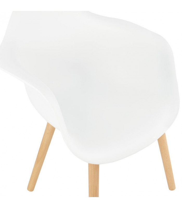 Fauteuil design blanc en plastique Britton