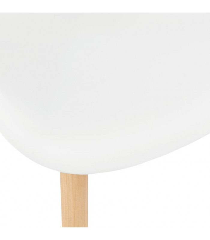 Fauteuil design blanc en plastique Britton