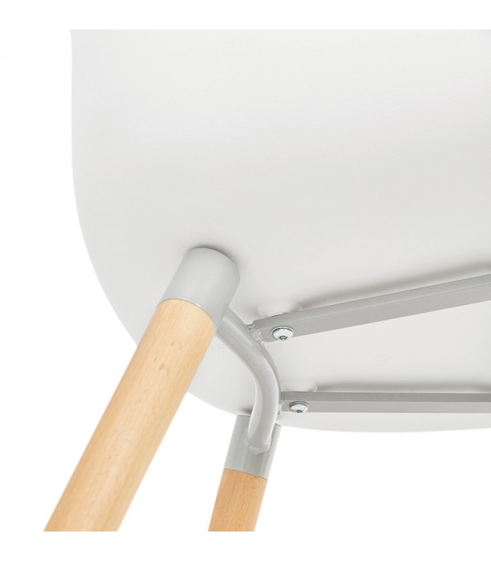Fauteuil design blanc en plastique Britton