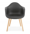 Fauteuil design noir en plastique Britton