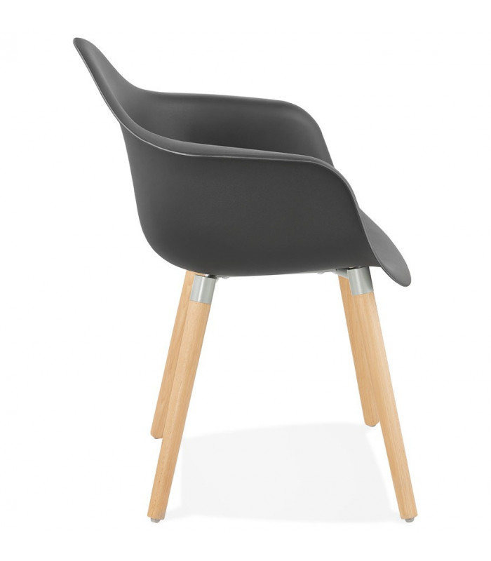 Fauteuil design noir en plastique Britton