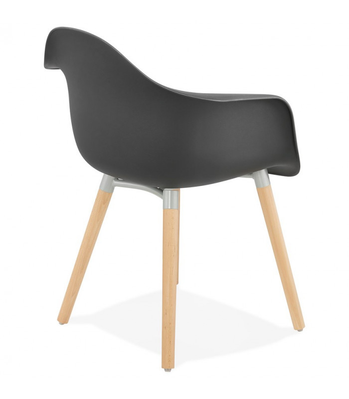 Fauteuil design noir en plastique Britton