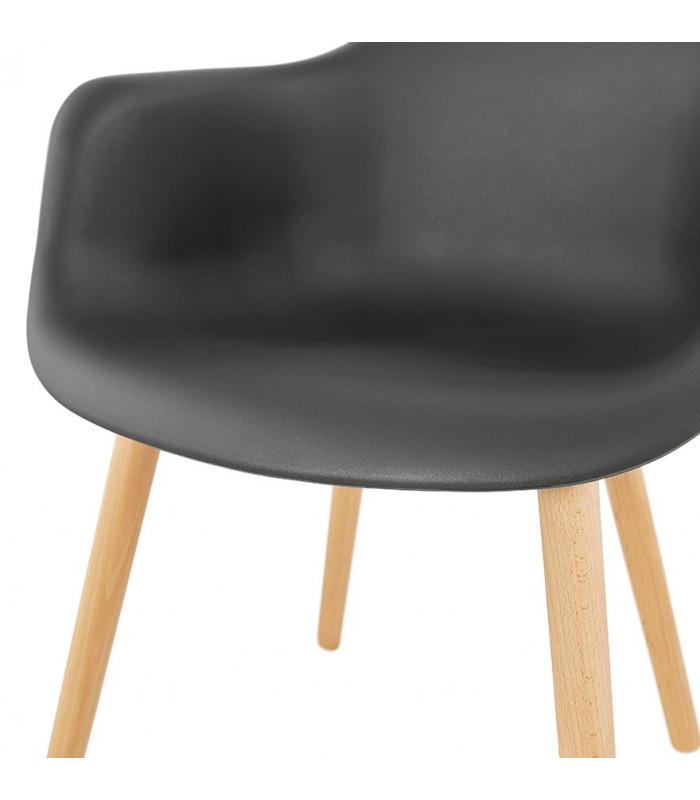 Fauteuil design noir en plastique Britton