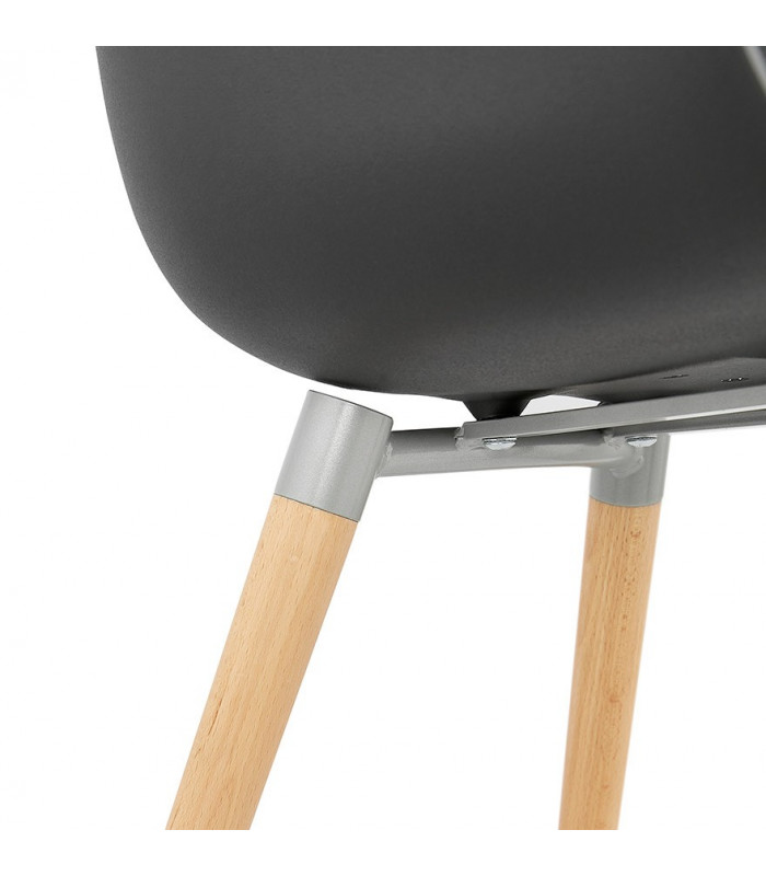 Fauteuil design noir en plastique Britton