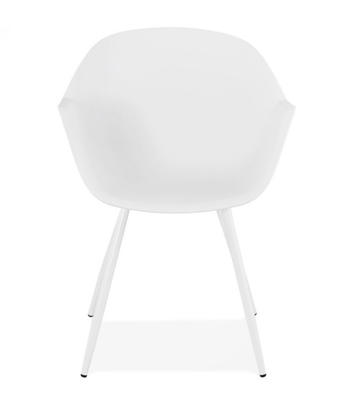 Fauteuil design blanc en plastique Nadina